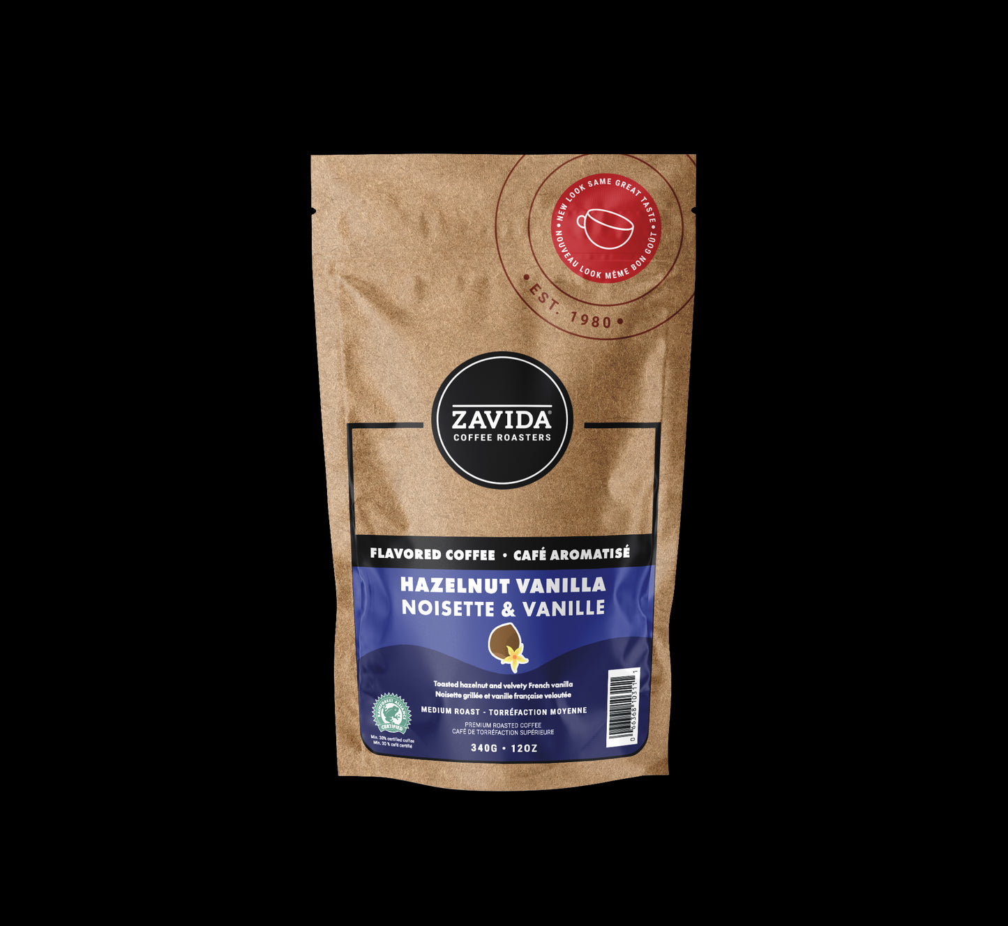 Zavida Hazelnut Vanilla Coffee - 340g Whole Beans