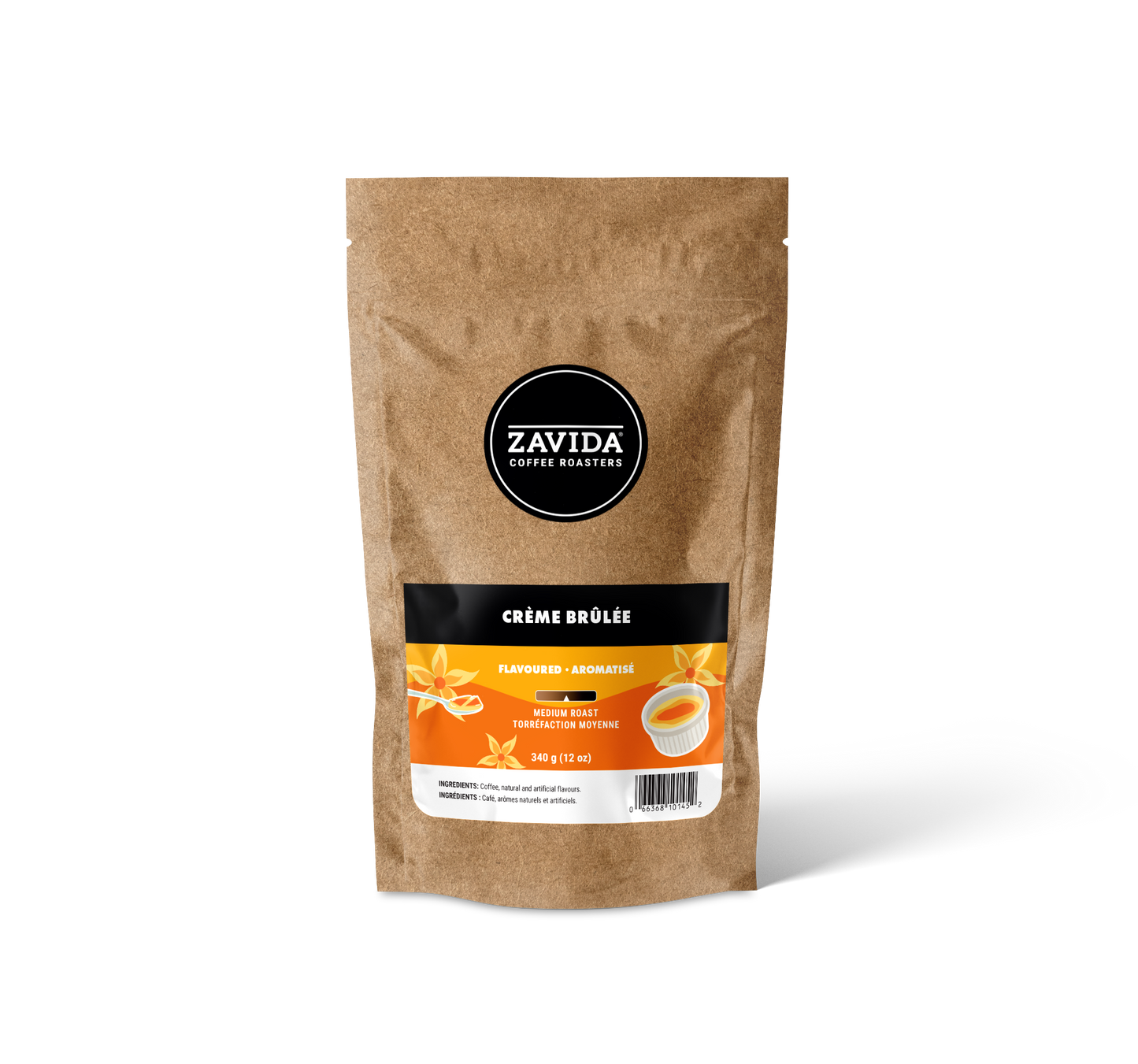 Kaffee Zavida Crème Brûlée - 340g Bohnen