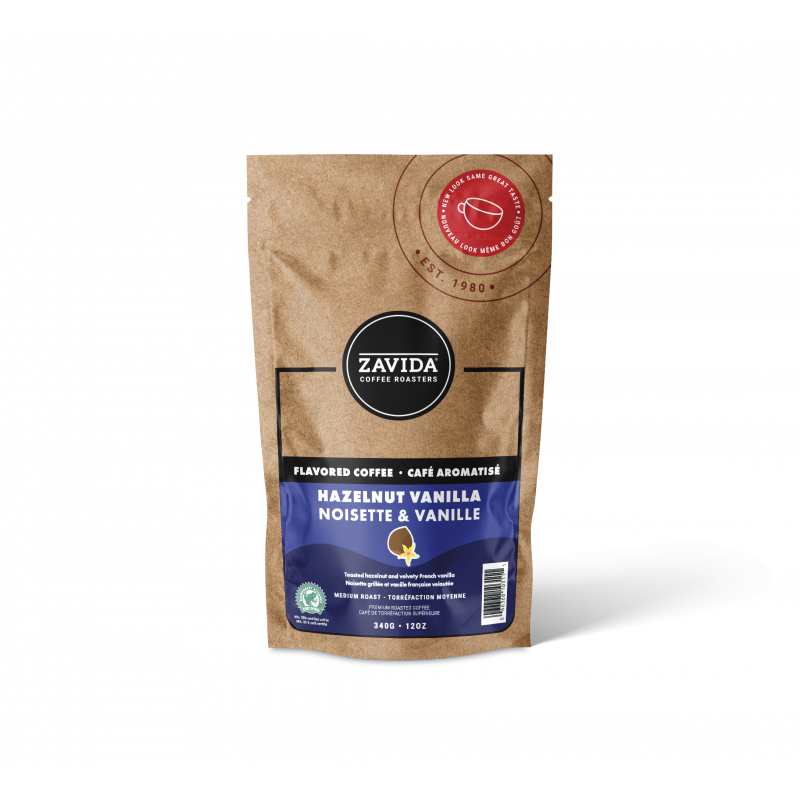 Zavida Hazelnut Vanilla Coffee - 340g Whole Beans