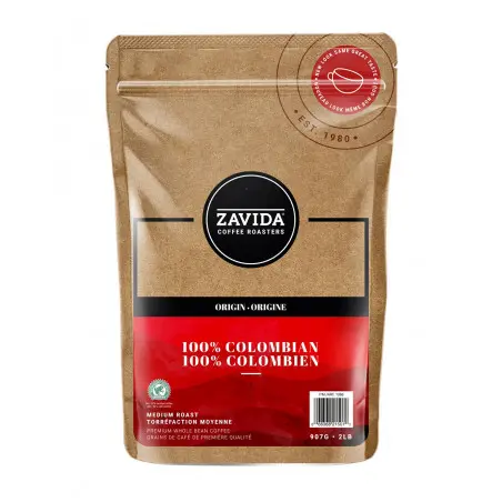 Zavida 100% Colombian Coffee - 907g whole bean