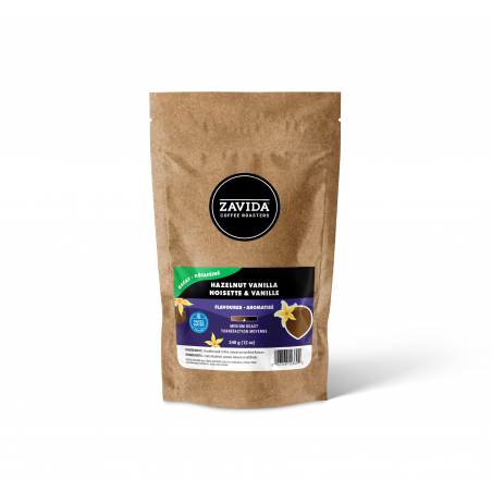 Cafea Zavida Hazelnut Vanilla Decafeinizata - 340g boabe