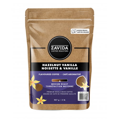 Cafea Zavida Hazelnut Vanilla - 907g boabe