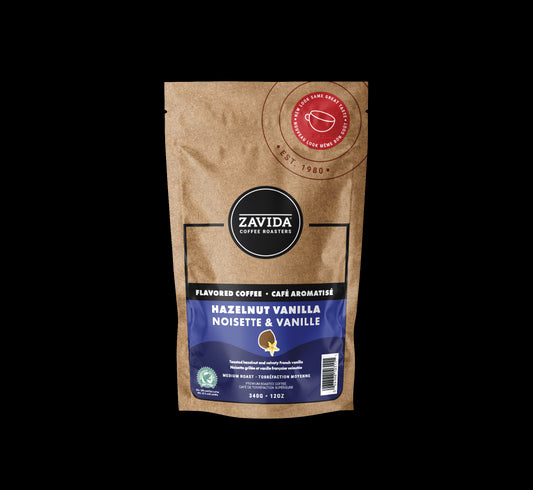 Zavida Hazelnut Vanilla Coffee - 340g Whole Beans
