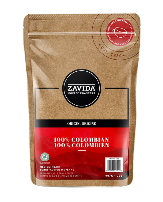 Zavida 100% Colombian Coffee - 907g whole bean