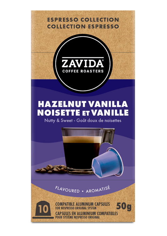 Zavida Hazelnut Vanilla Nespresso Compatible Pods, 10 pods, 50g