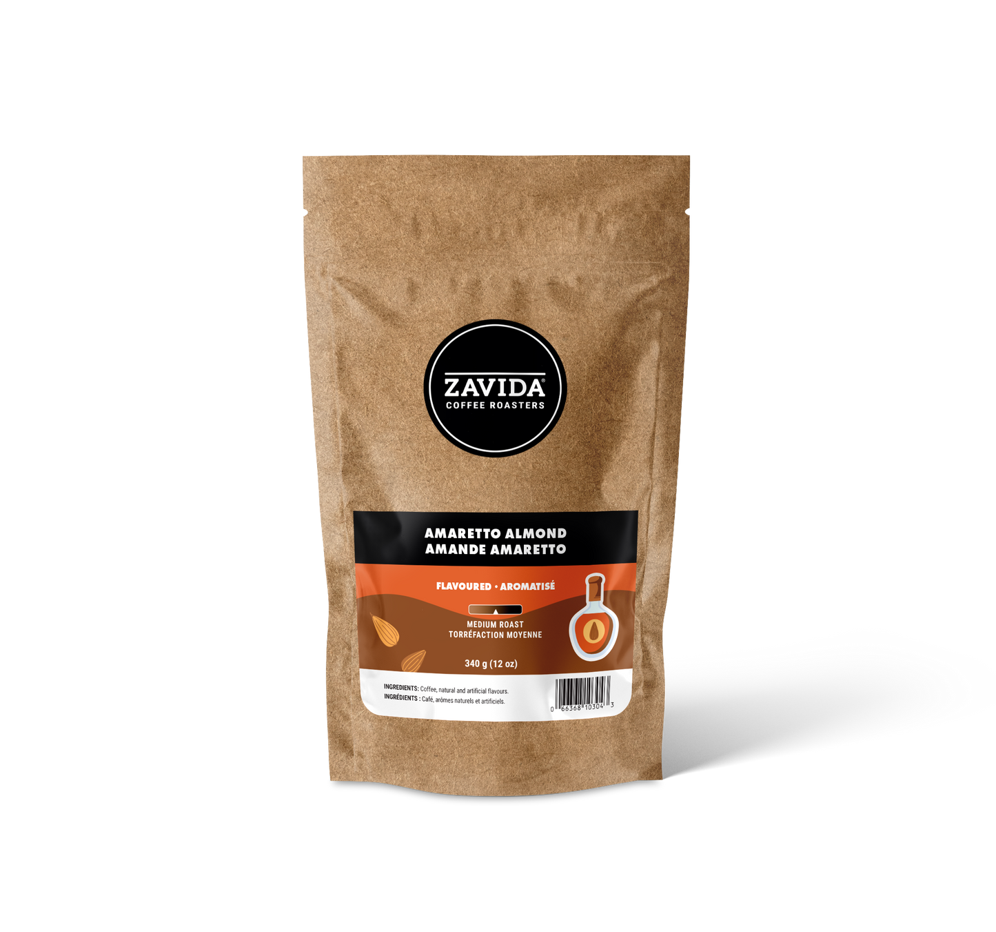 Cafea Zavida Amaretto Almond - 340g boabe
