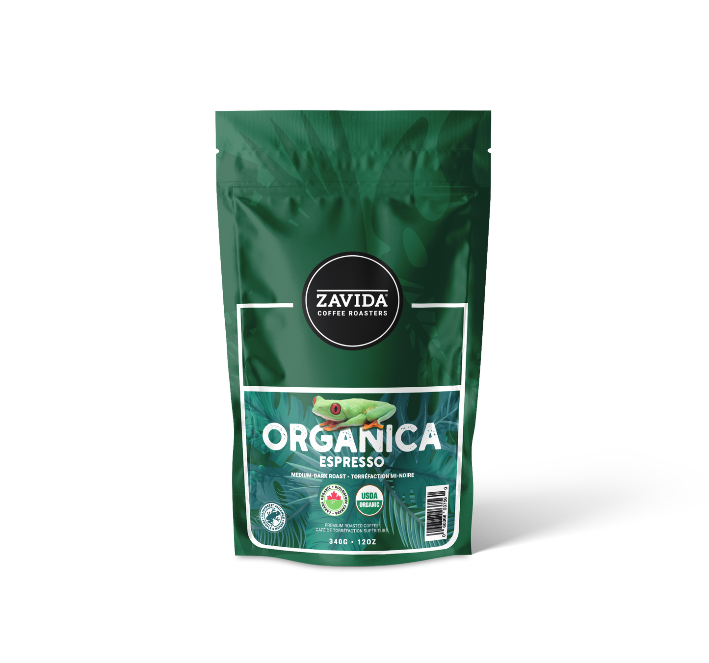 Zavida Organica Rainforest Alliance Espresso Coffee - 340g whole bean