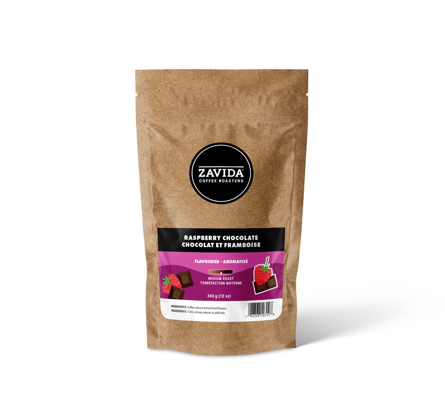 Cafea Zavida Lampone Cioccolato - 340g in grani